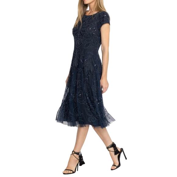 Johnny Was Dresses & Skirts - Johnny Was / Beaded Mesh Dress / Boho Luxury Midi Dress